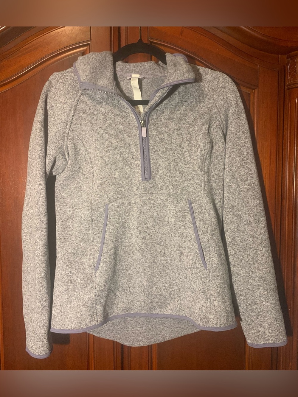 lululemon athletica Heather Gray Quarter-Zip Fleece Pullover